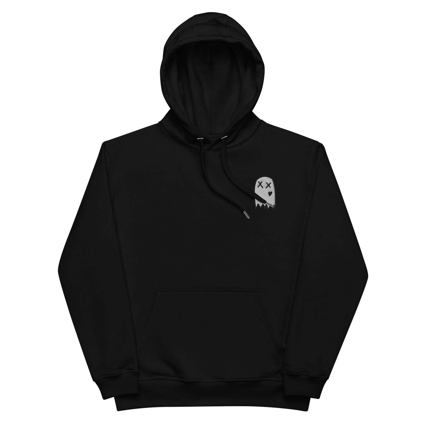 Spooky Black Heart Pullover Eco Hoodie