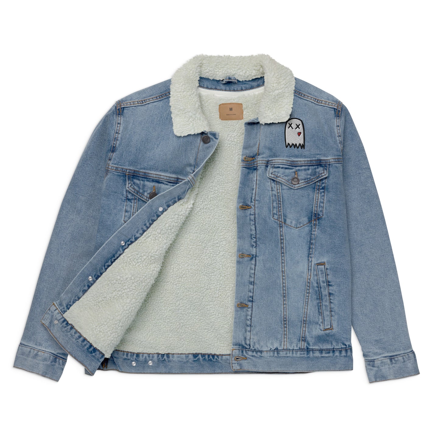 Spooky Denim Sherpa Jacket